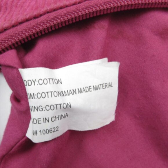 L.E.I Y2K Pink Purse Crescent Corduroy Shoulder Zipper Closure Bag - Picture 8 of 8